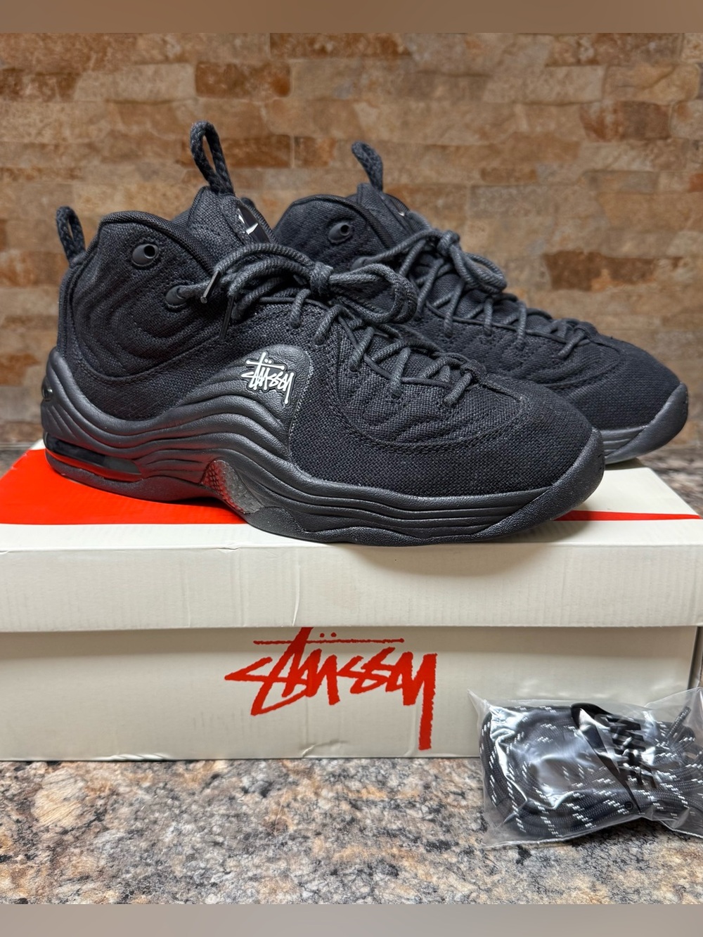 Stussy x Nike Air Penny 2 Black Size 10